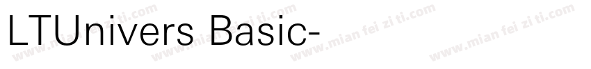 LTUnivers Basic字体转换